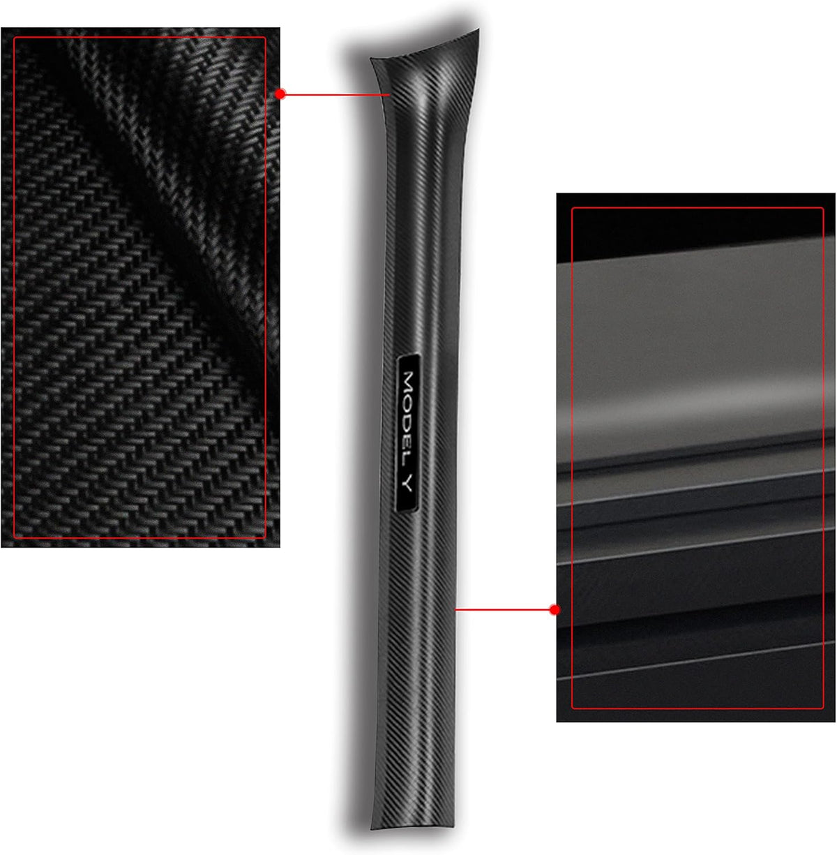 Matte Carbon Fiber ABS Door Sill Protector Set V251