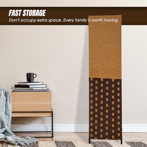 Black 4-Panel Folding Room Divider S85968