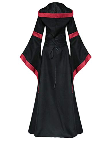 Victorian Witch Halloween Costume Hooded Gown Dress F56703