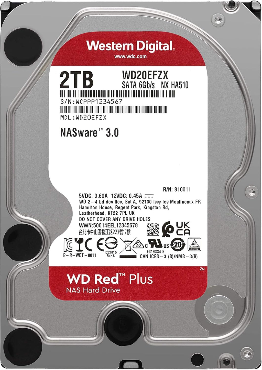 10TB 7200 RPM SATA 6 Gb/s CMR 256 MB Cache 3.5 Internal Hard Drive K43682