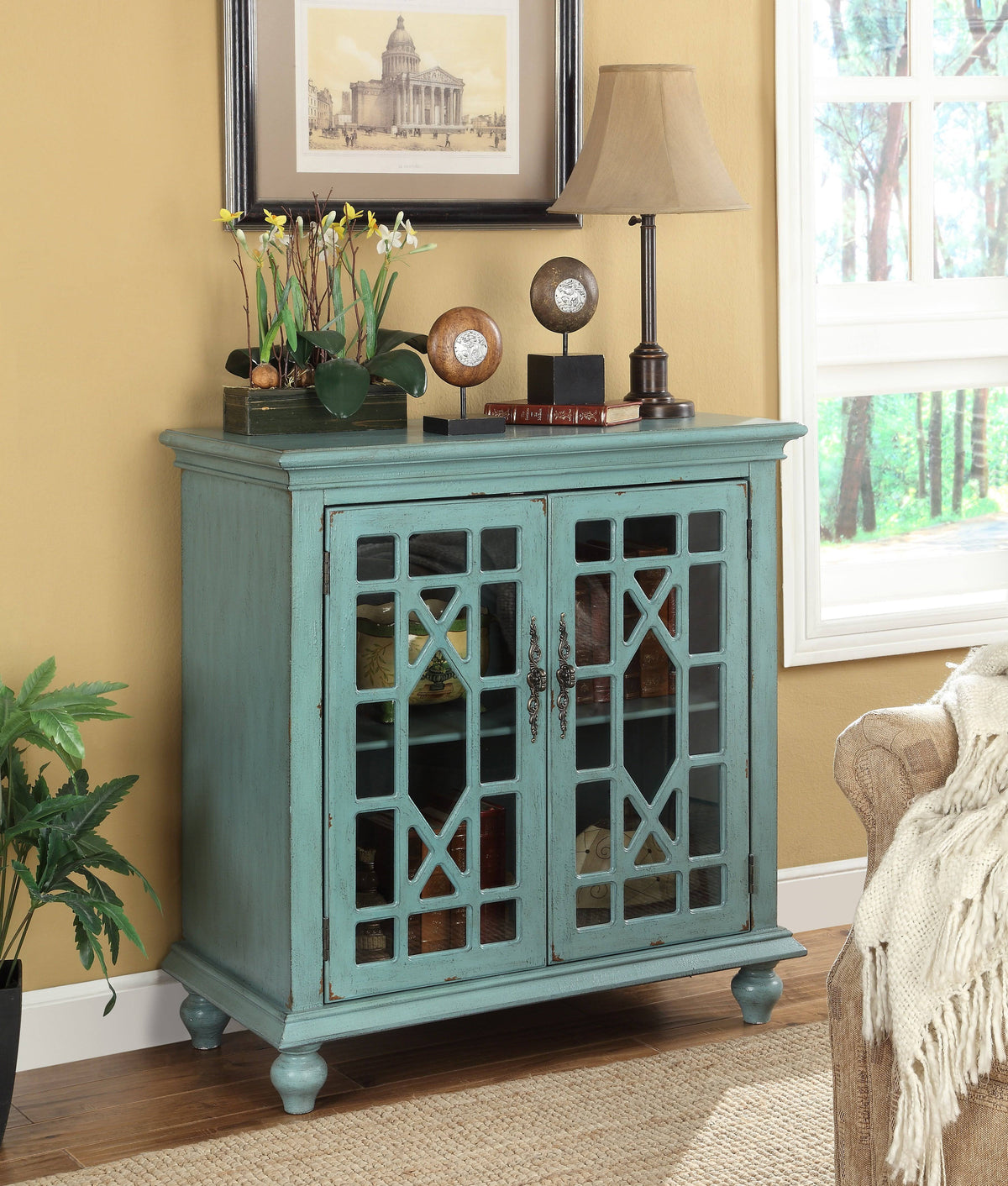 Blue Two Door Cabinet C72630