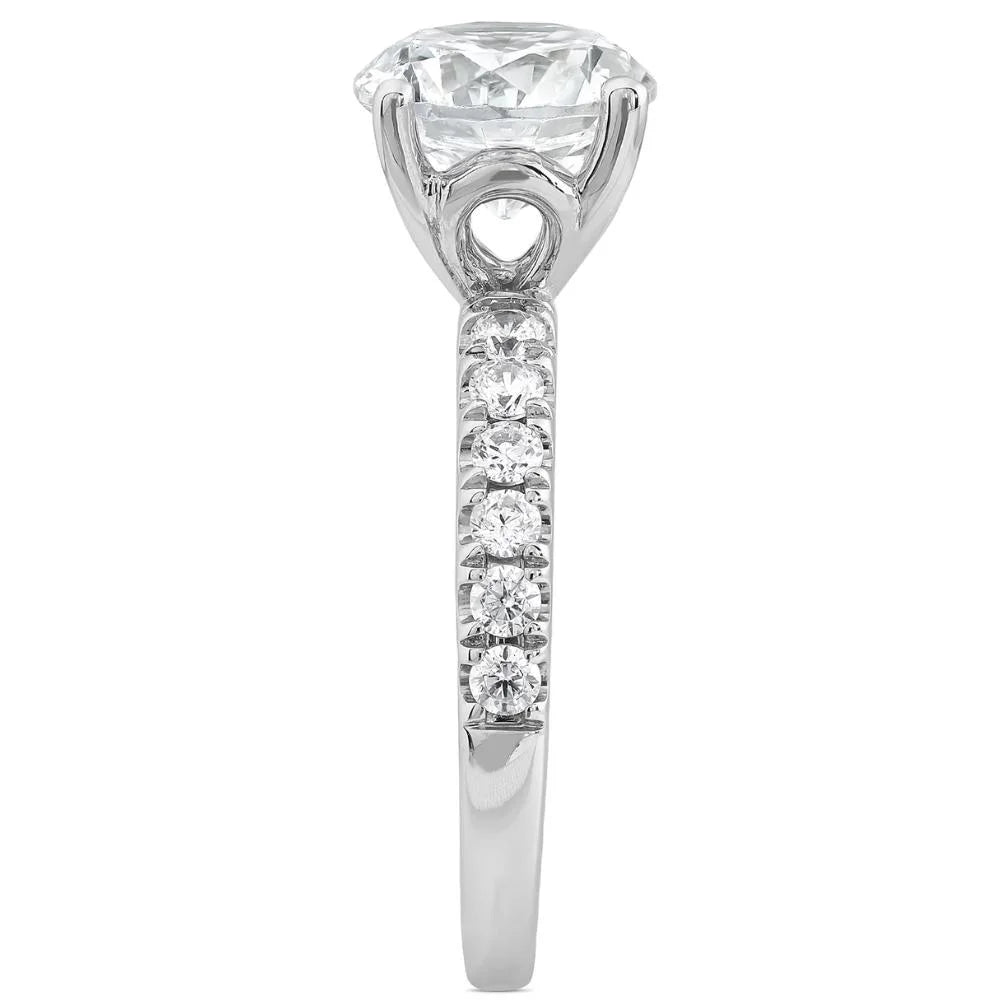 4Ct Diamond Engagement Ring in 14k White, Yellow, or Rose Gold X92648