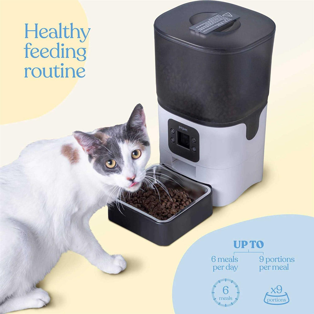 6-L Automatic Cat Feeder with LCD Screen L9325