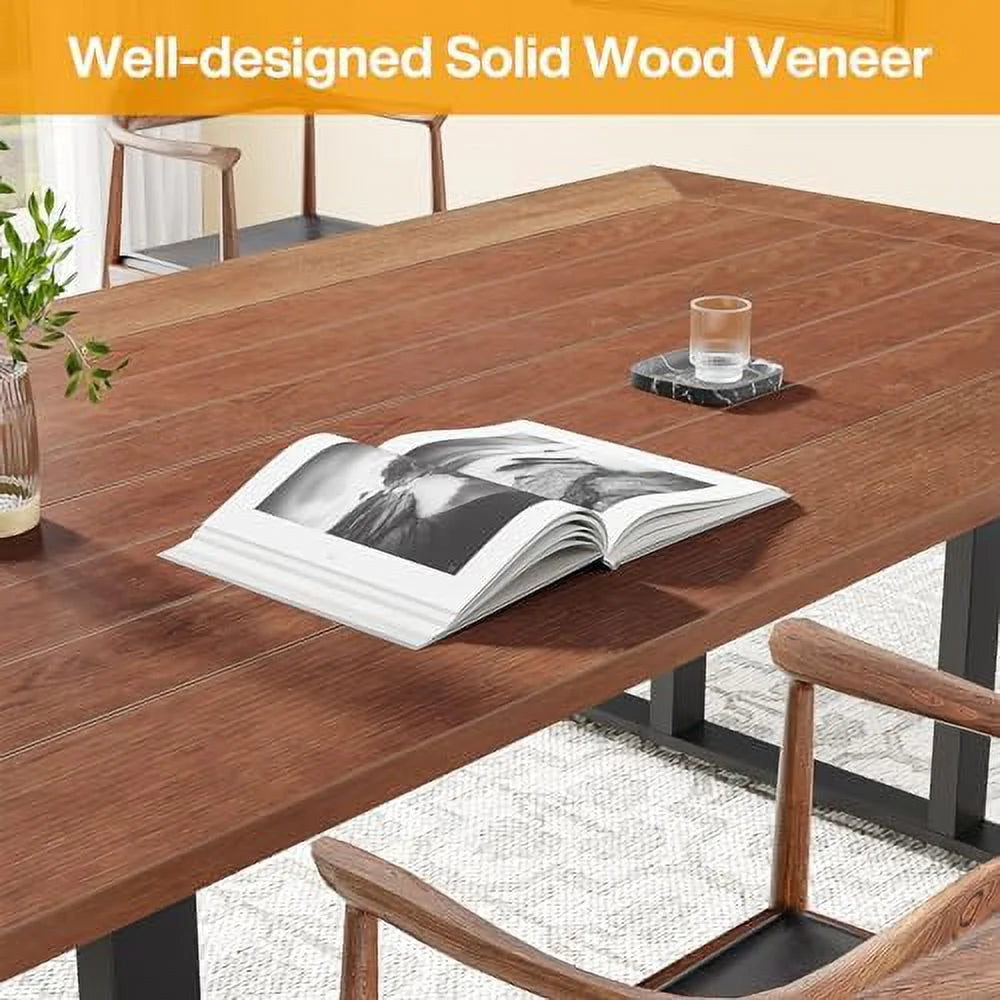 55 inch Rectangular Dining Table with Metal Frame V8981