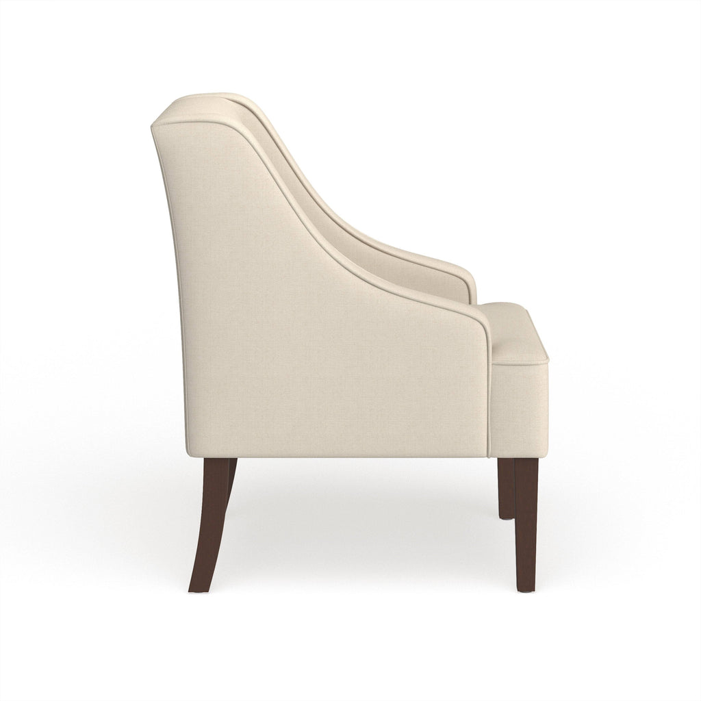 Cream Swoop Arm Accent Chair H20576