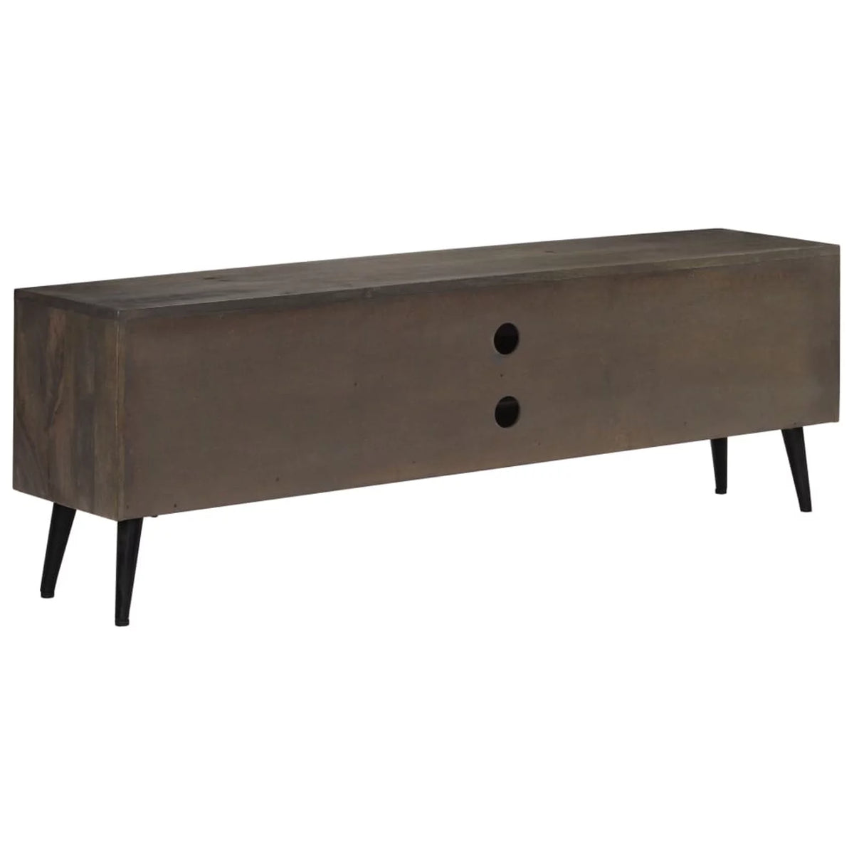 Mango Wood TV Stand with 2 Door Cabinet and 2 Storage Shelves Y5848