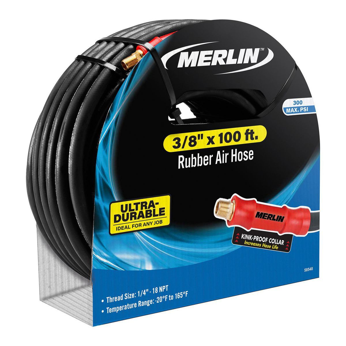 3/8 in. x 100 ft. Rubber Air Hose H53111