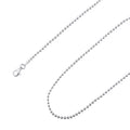 925 Sterling Silver Ball Bead Chain Necklace 1.5mm F465416