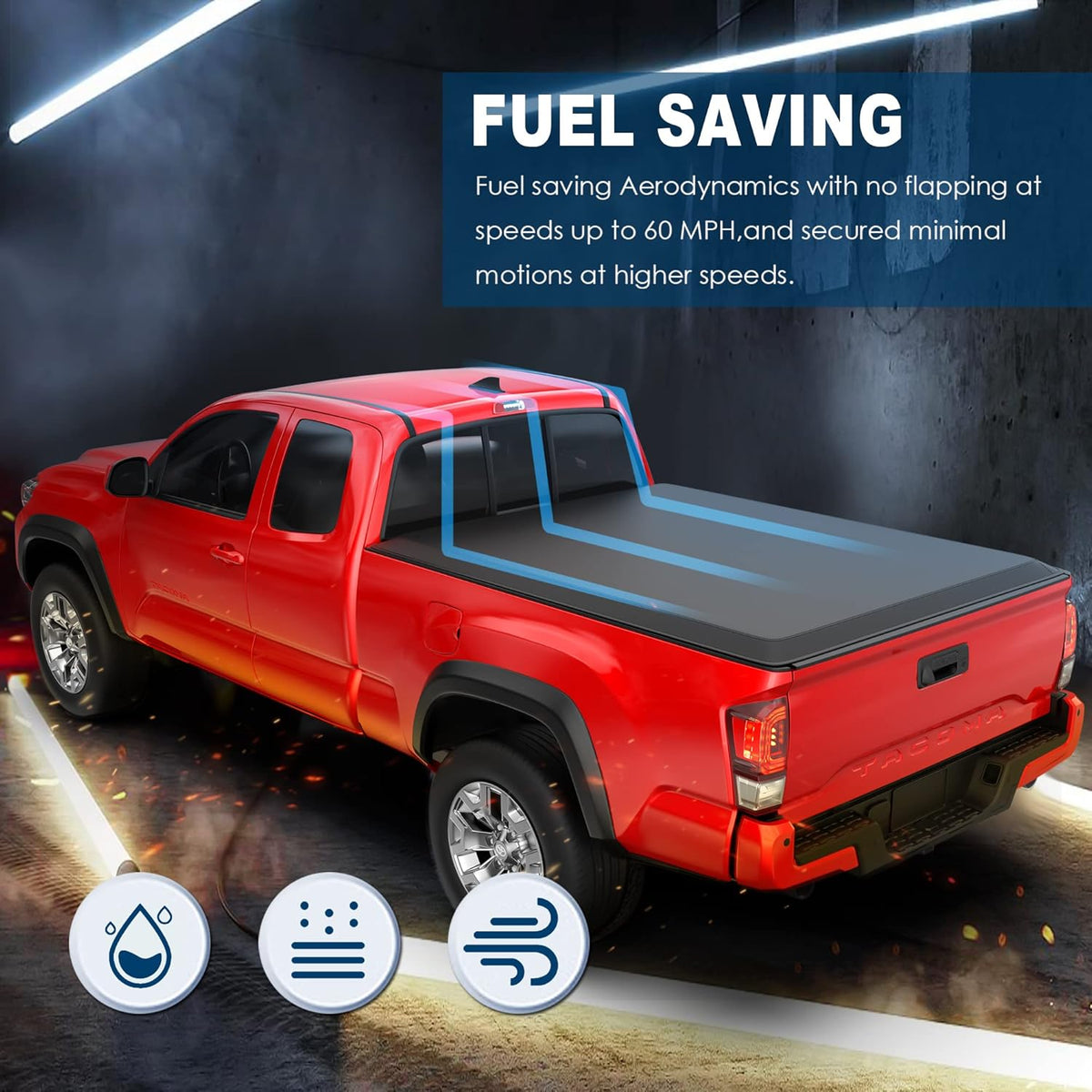 5 FT Tri Fold Soft Truck Bed Tonneau Cover H70714