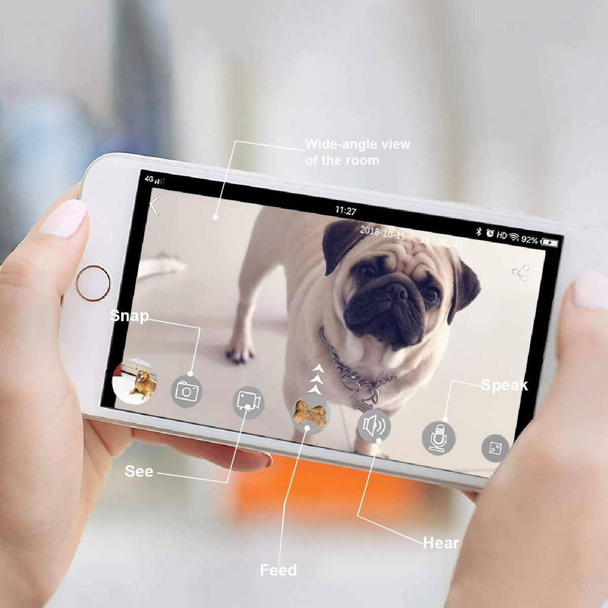 WiFi Pet Camera with Two-Way Audio and Night Vision I66120