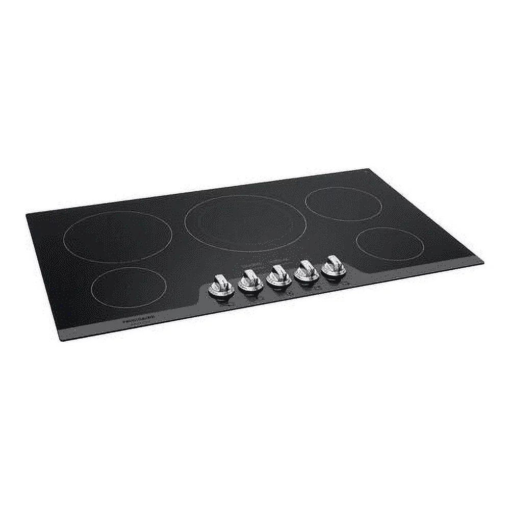 36 Electric Cooktop with 5 Elements Ceramic Glass Stainless Steel P181733