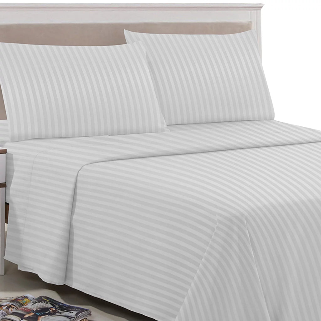 Grey King 4 Piece Microfiber Deep Pocket Bed Sheet Set Q75862