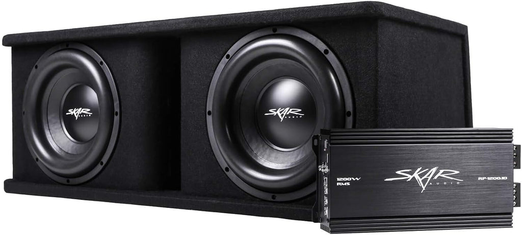 Dual 12" Subwoofer Bass Package with Loaded Enclosure and Amplifier L951950