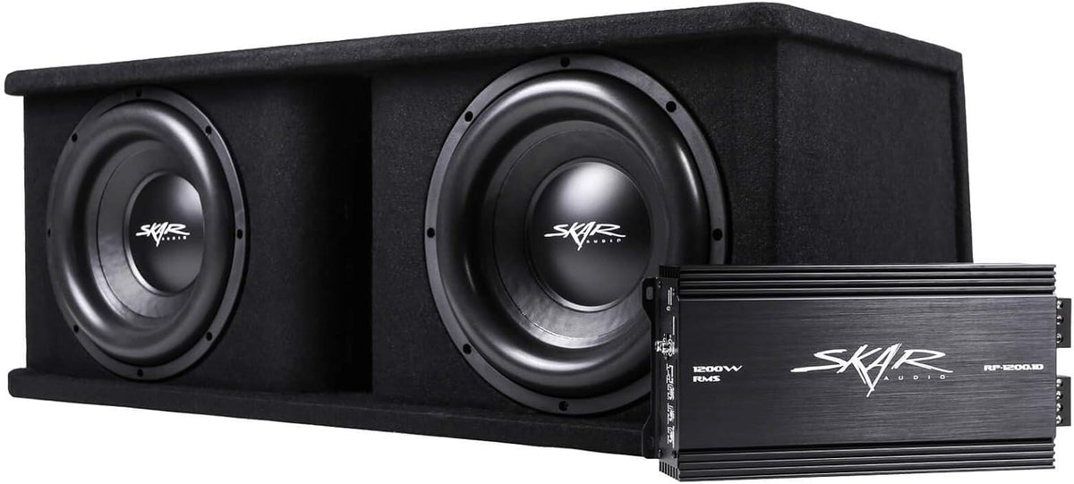 Dual 12" Subwoofer Bass Package with Loaded Enclosure and Amplifier L951950