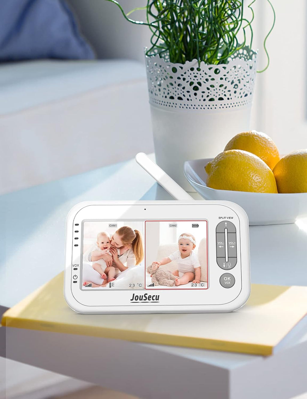 Baby Monitor with Camera and Audio 4.3 Inches LCD Split Screen E646