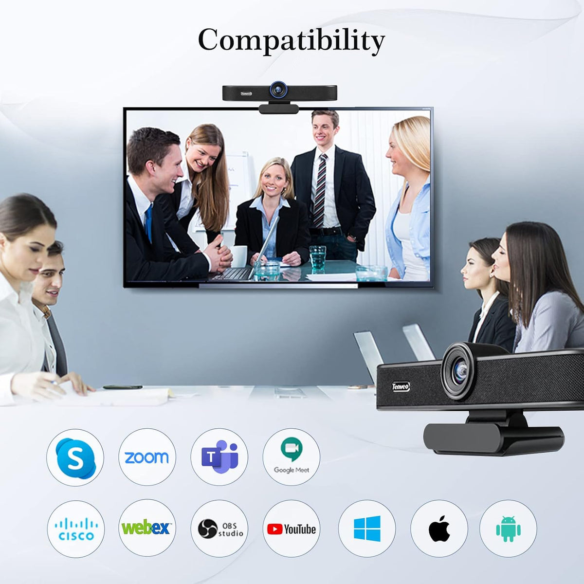 4K Ultra HD All-in-One ePTZ Webcam USB 3.0 with Expansion Microphone U902