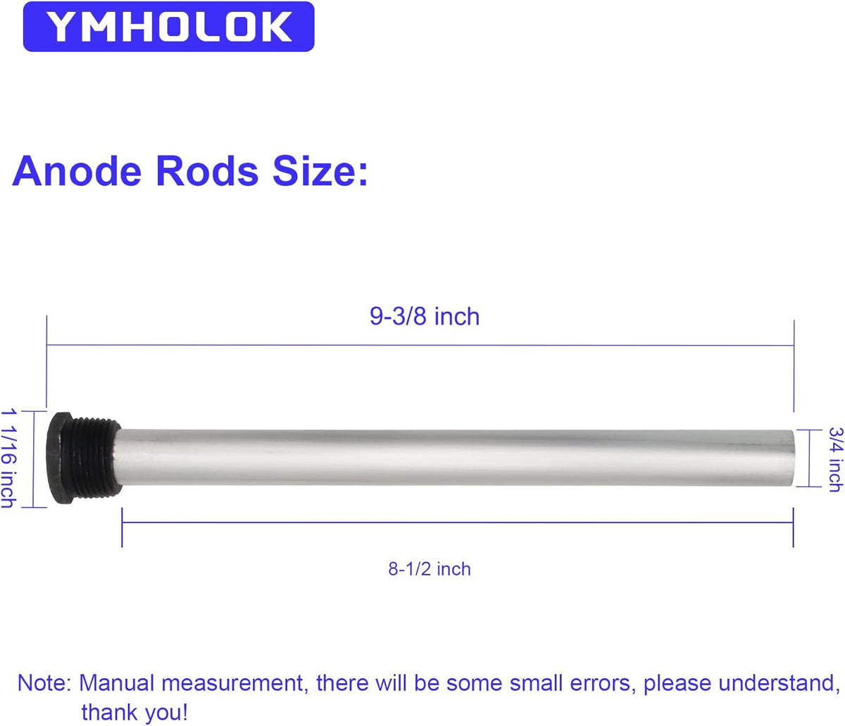2Pack 9.25" x 3/4" NPT Magnesium Anode Rod Y23942