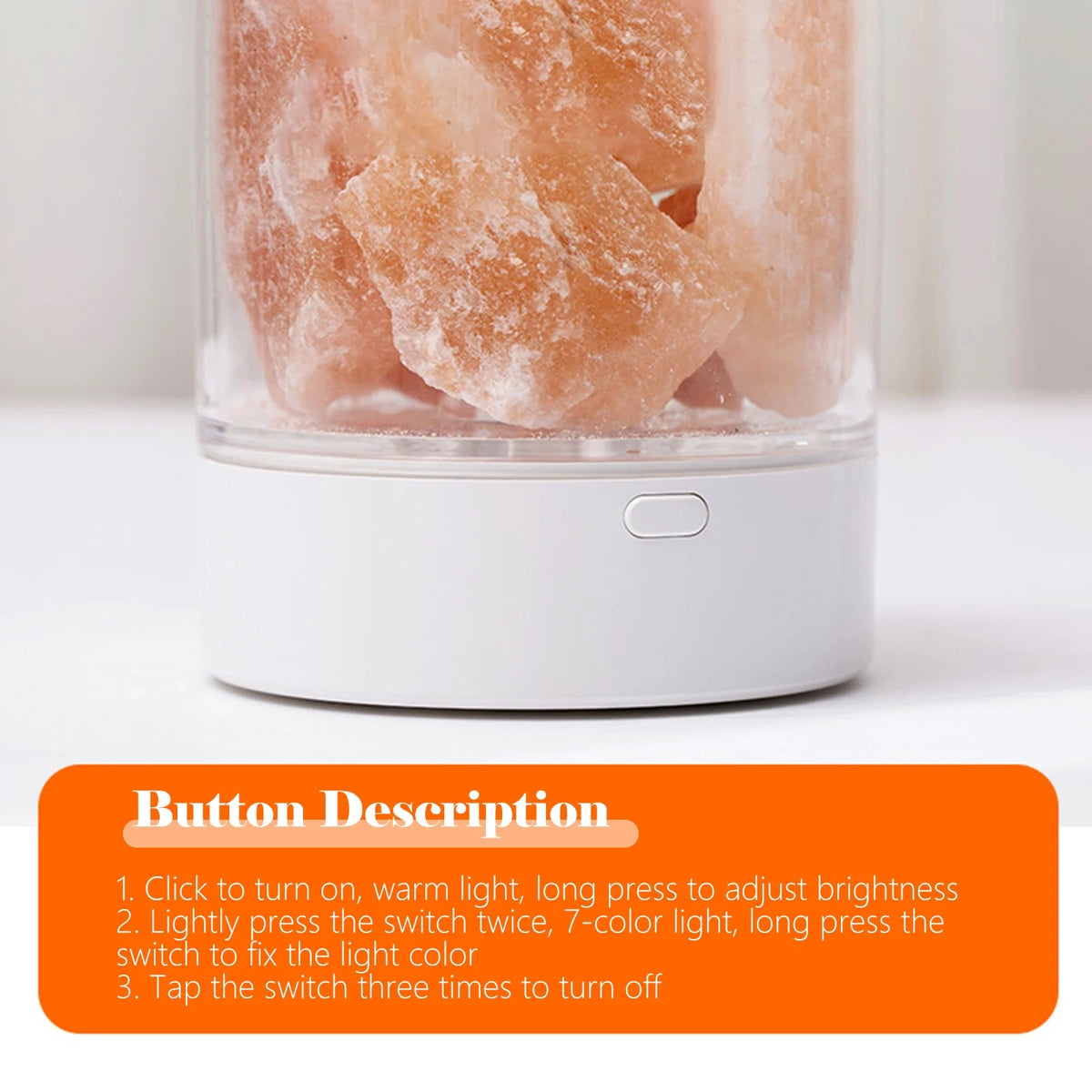 Himalayan Salt Stone Night Light LED Lamp I63612