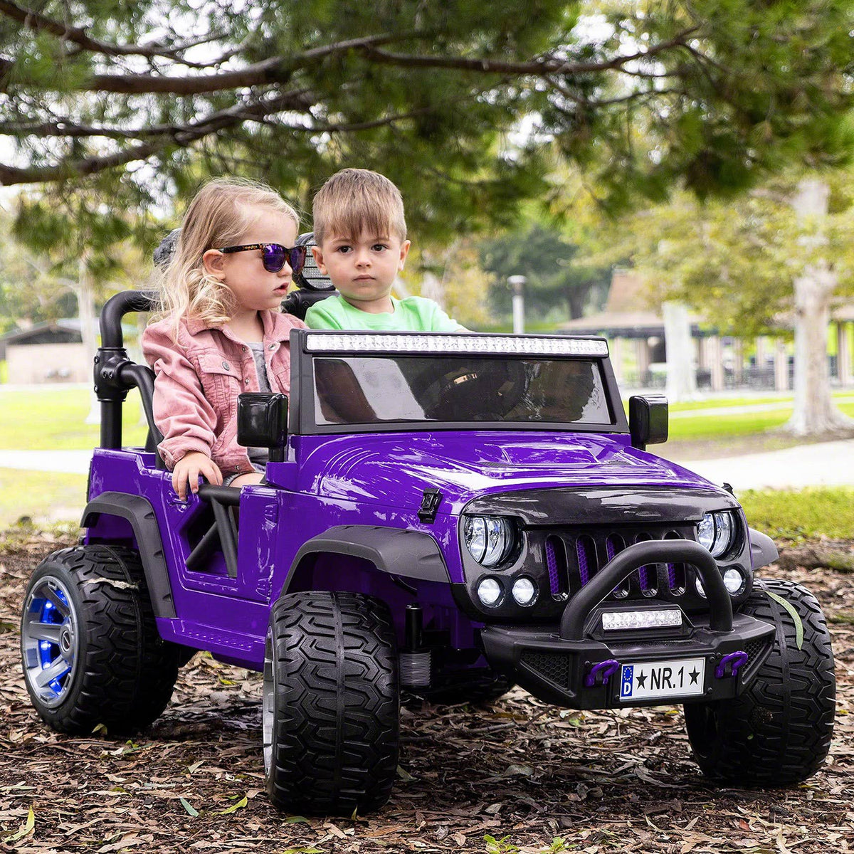 Purple 12V Kids Ride-On Car Truck with R/C Parental Remote I4009