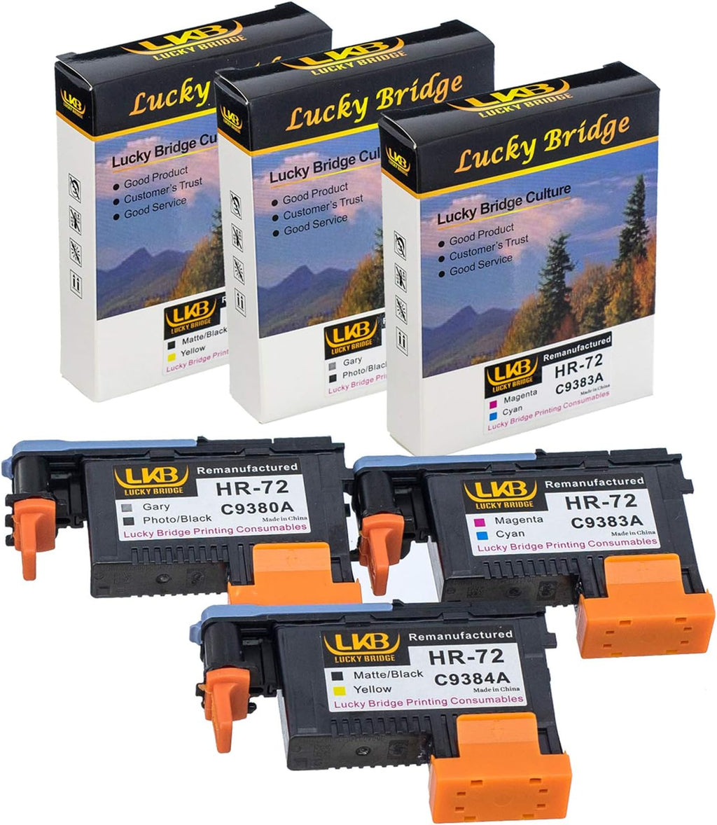 Remanufactured HP72 Printheads Replacement for HP Designjet Printers, 1 Set 3PK, Pack of 2 M771927