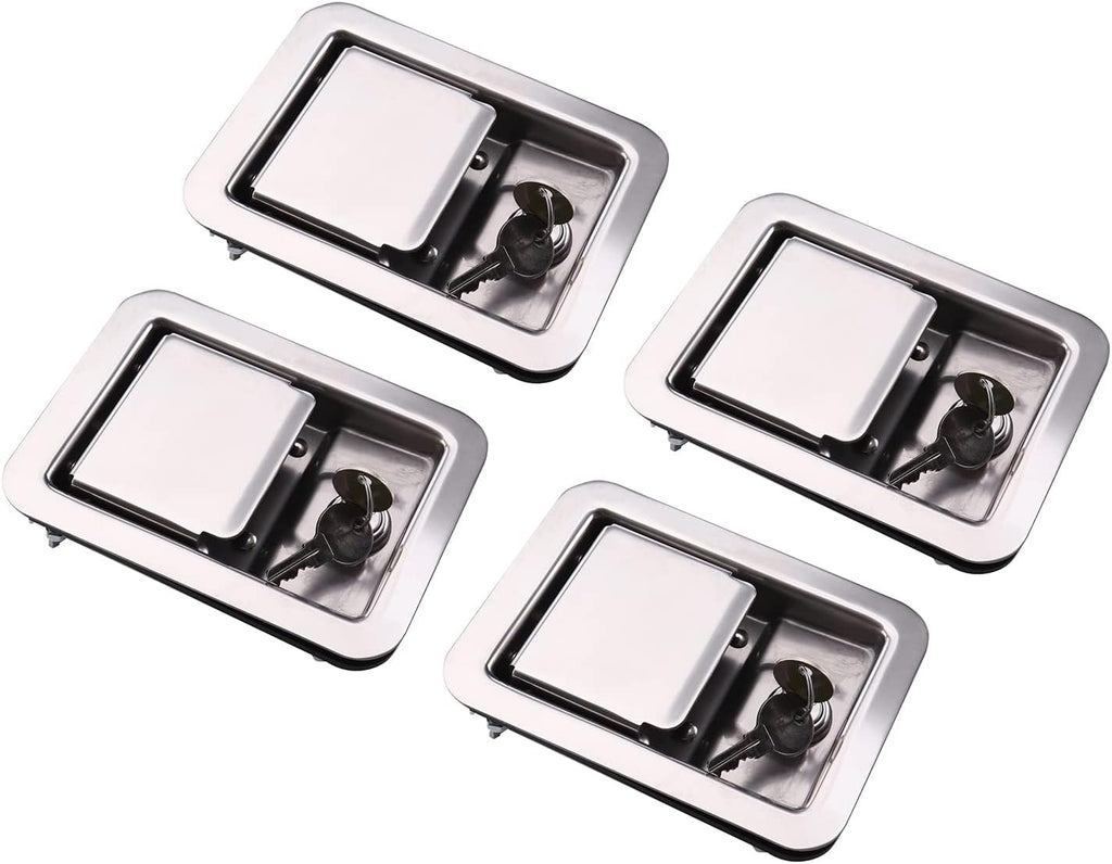 4Pcs Trailer Toolbox Lock RV Handle Latch with Same Keys Z40340
