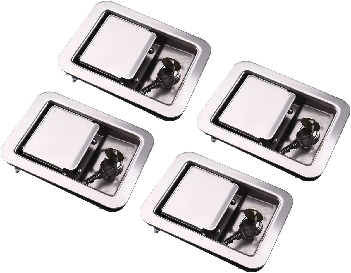 4Pcs Trailer Toolbox Lock RV Handle Latch with Same Keys Z40340