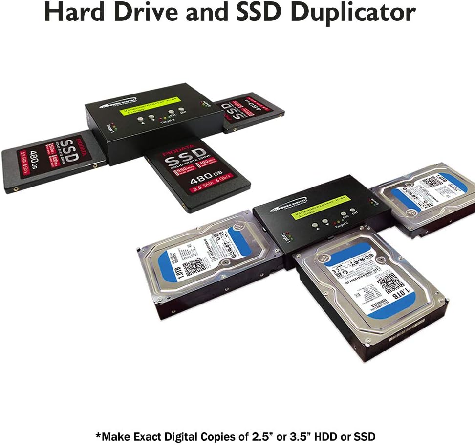 1:2 SATA HDD SSD Clone Duplicator Sanitizer W865