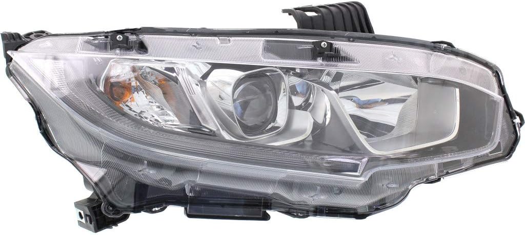 Passenger Side Headlight for Honda Civic 2016 2017 2018 C881517