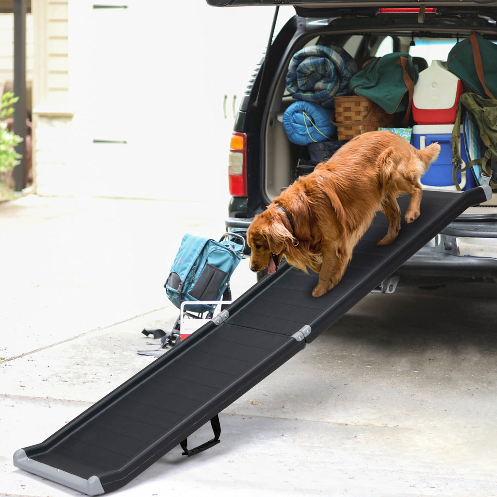 Black Folding Pet Ramp for Cars Q126