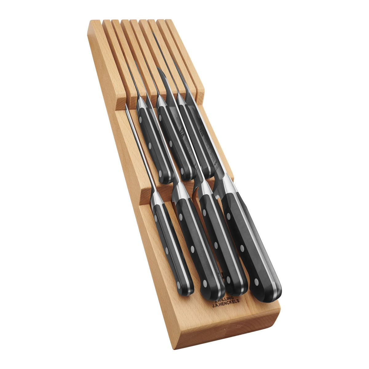 10 Pc Knife Set with Beechwood In-Drawer Tray D341797