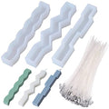 5 PCS Silicone Resin Tray Mould Ocean Coaster Resin Mould G1265