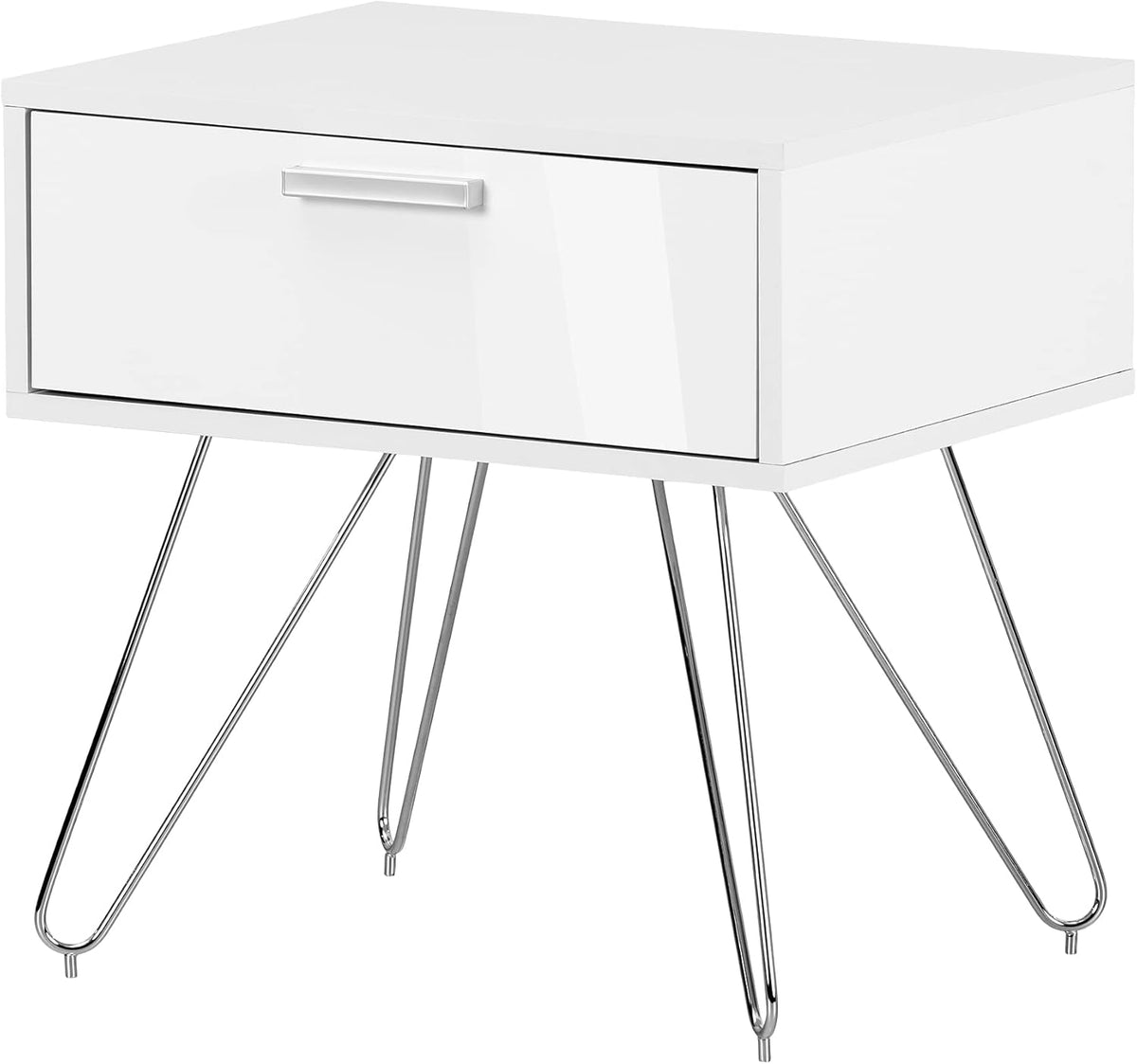 Pure White Scandinavian Nightstand S57329