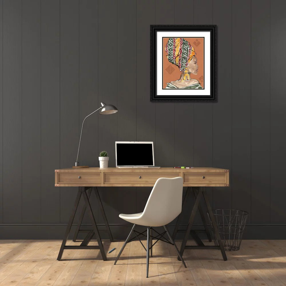 Black Ornate Wood Framed Art Print F68744