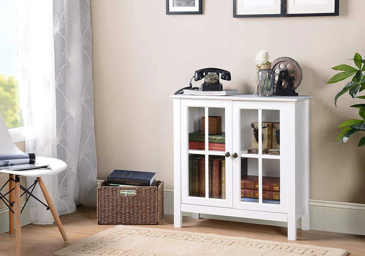 Glass Door Accent and Display Cabinet O456