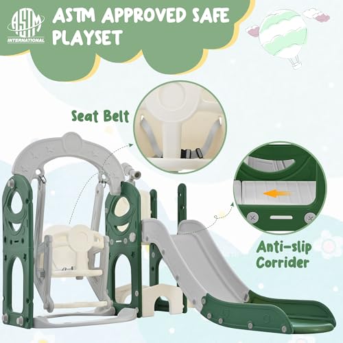 Toddler Slide with Swing Playset V70034