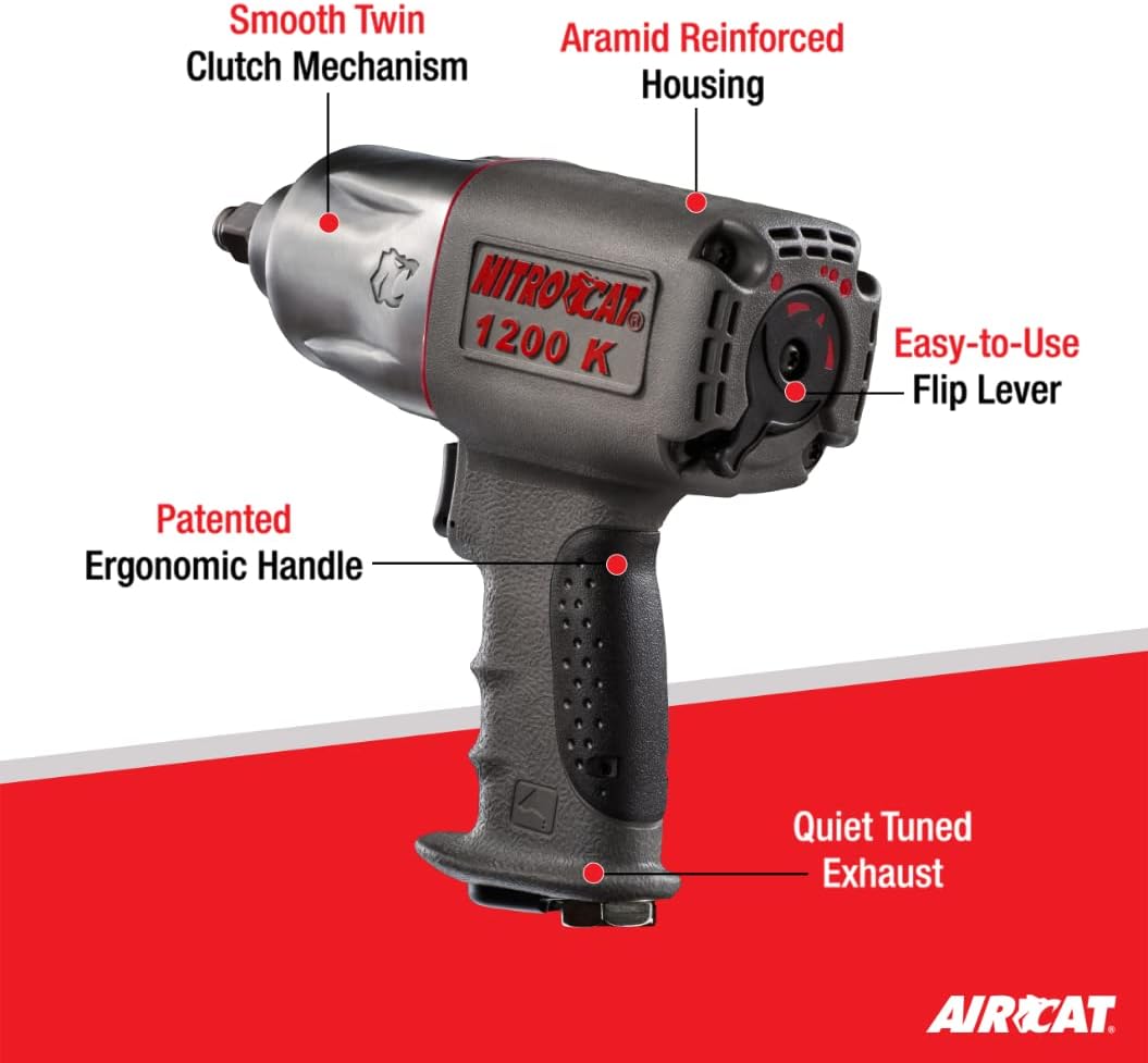 1/2-Inch Kevlar Composite Twin Clutch Impact Wrench G477
