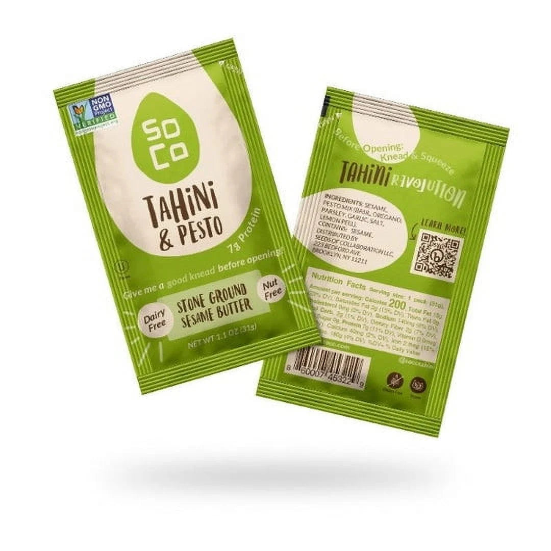 Artisanal Tahini Jars and Squeeze Packs Gluten-Free Sugar-Free U703572