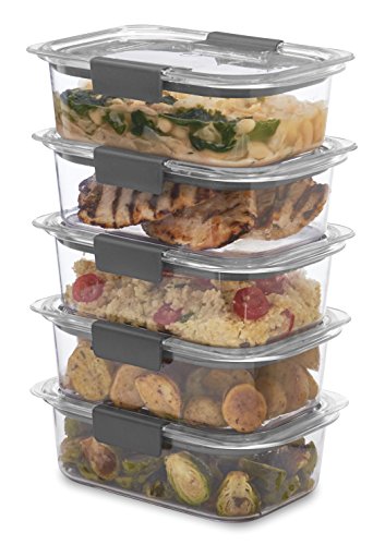 5 Pack Clear BPA Free Plastic Food Storage Container D714262