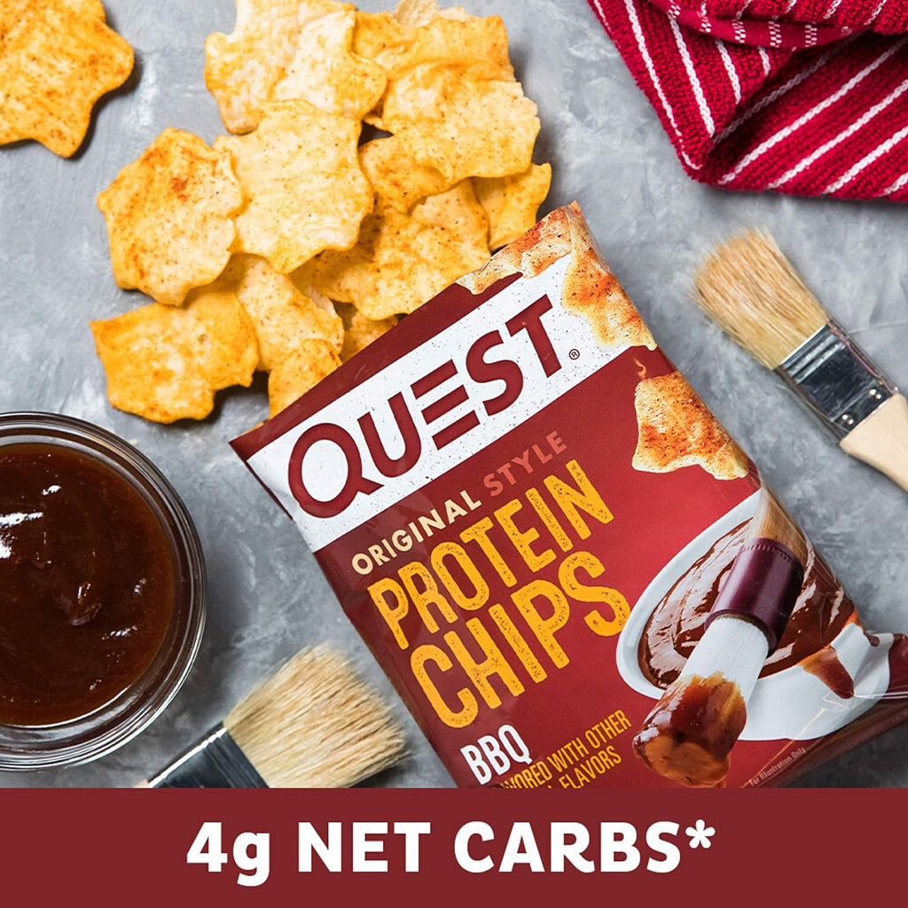 Protein Chips, Sour Cream & Onion, BBQ, 1.1 Ounce, Pack of 12 P730245