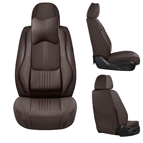 Black&Navy Waterproof Leather Car Seat Covers Full Set U860773