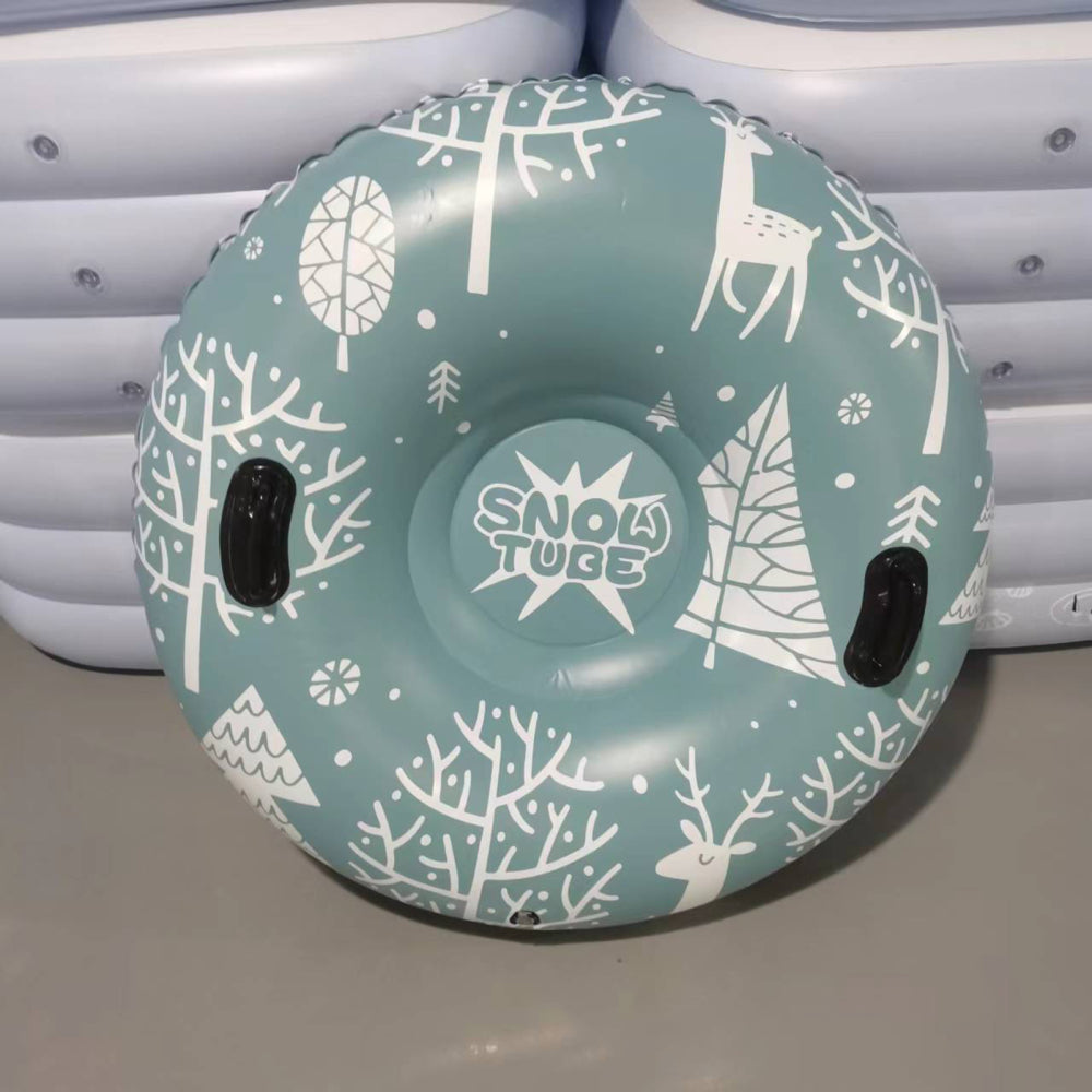 Inflatable Ski Rings with Handle Sled Board Winter Outdoor Toys H6428