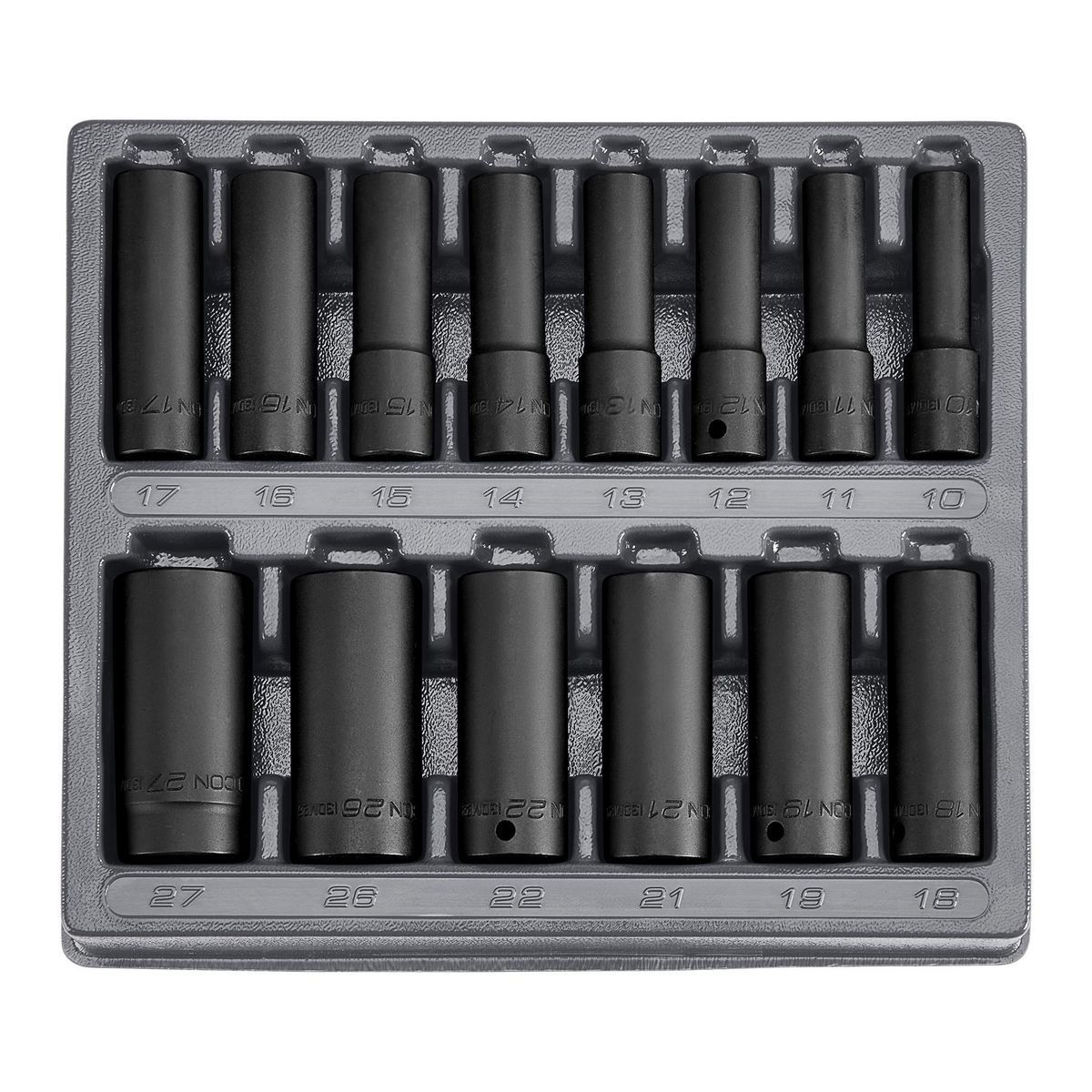 1/2 in. Drive Metric Deep Impact Socket Set, 14-Piece L83473