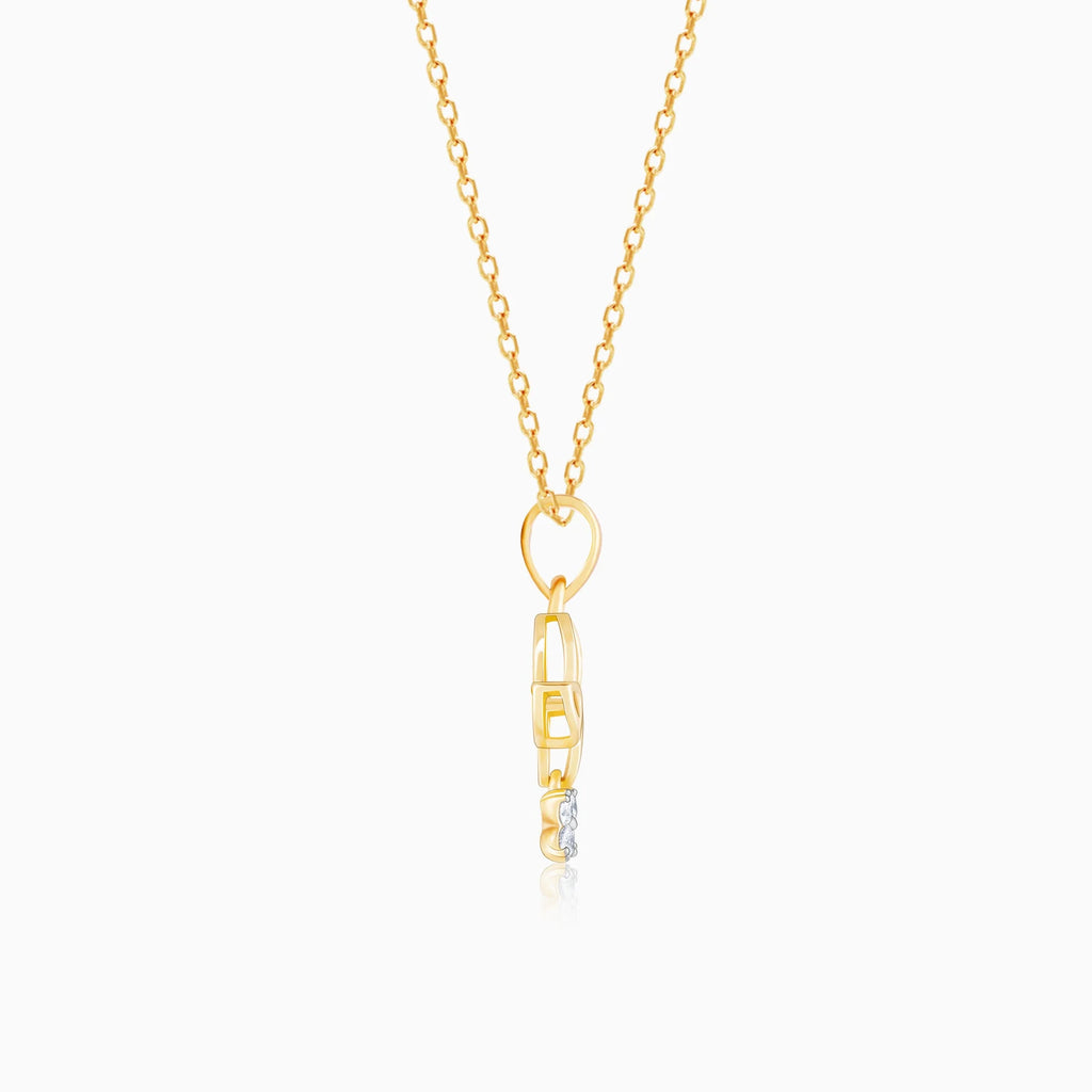 Gold Morning Glory Diamond Pendant X618
