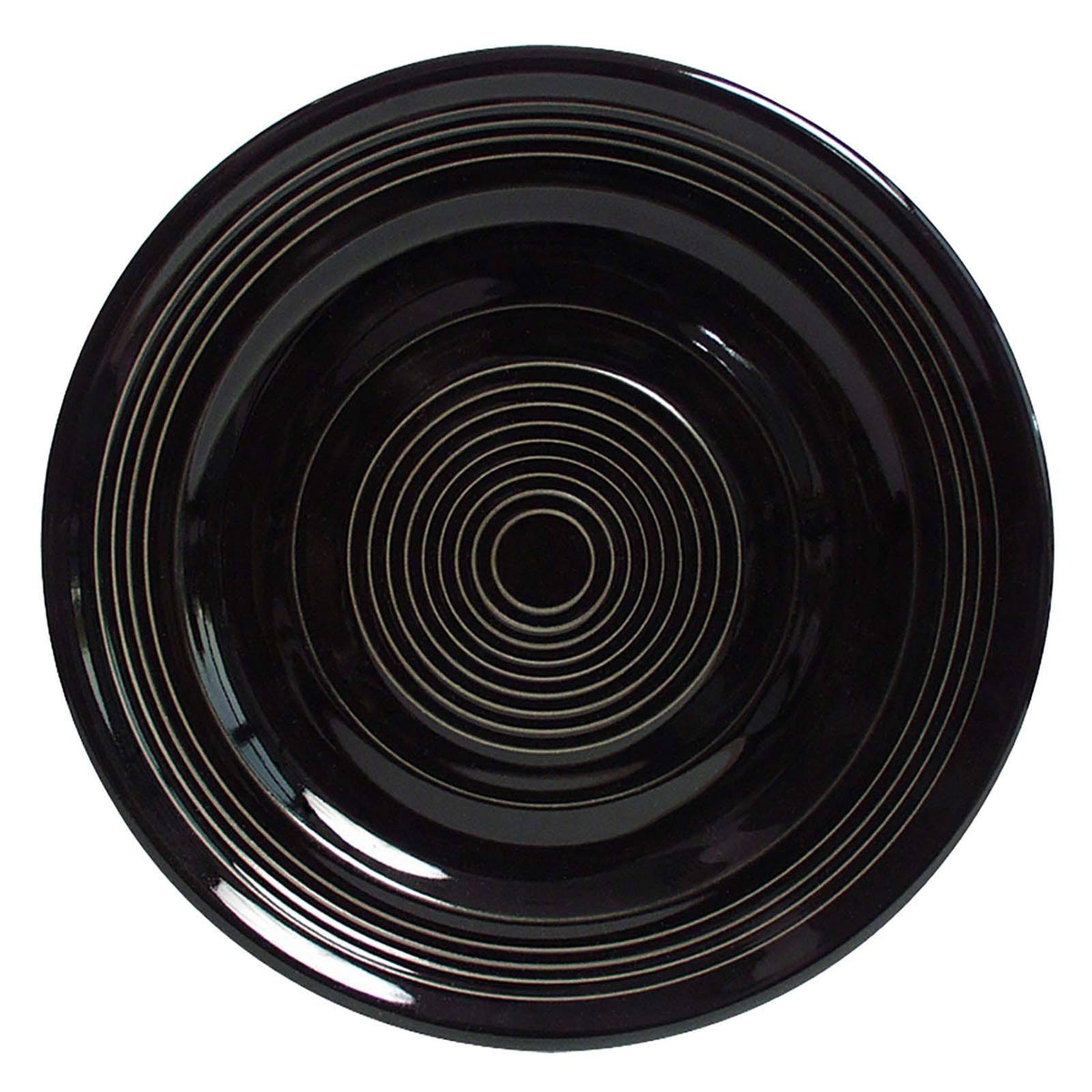 10 1/2" Black China Plate - 12/Case I6270