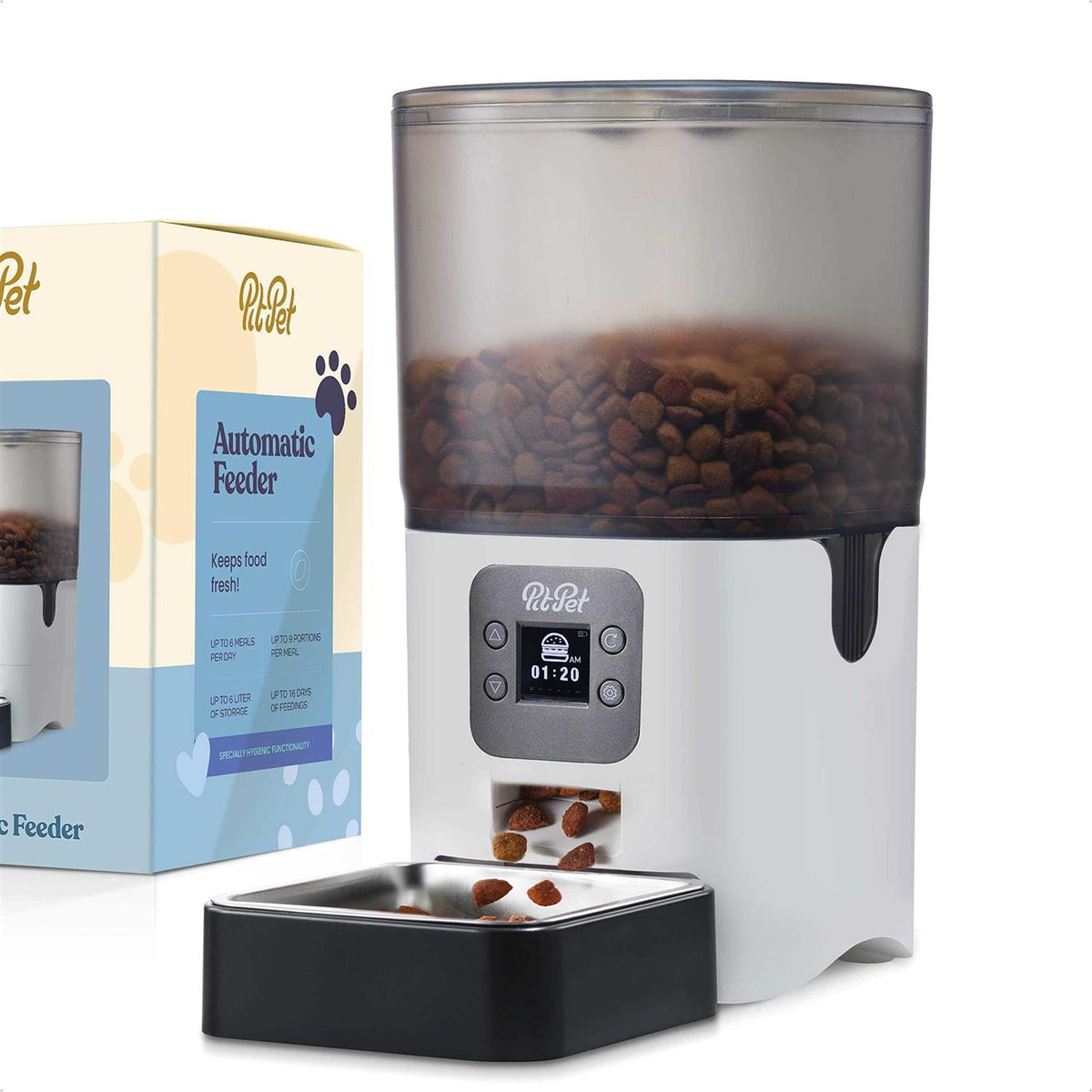 6-L Automatic Cat Feeder with LCD Screen L9325