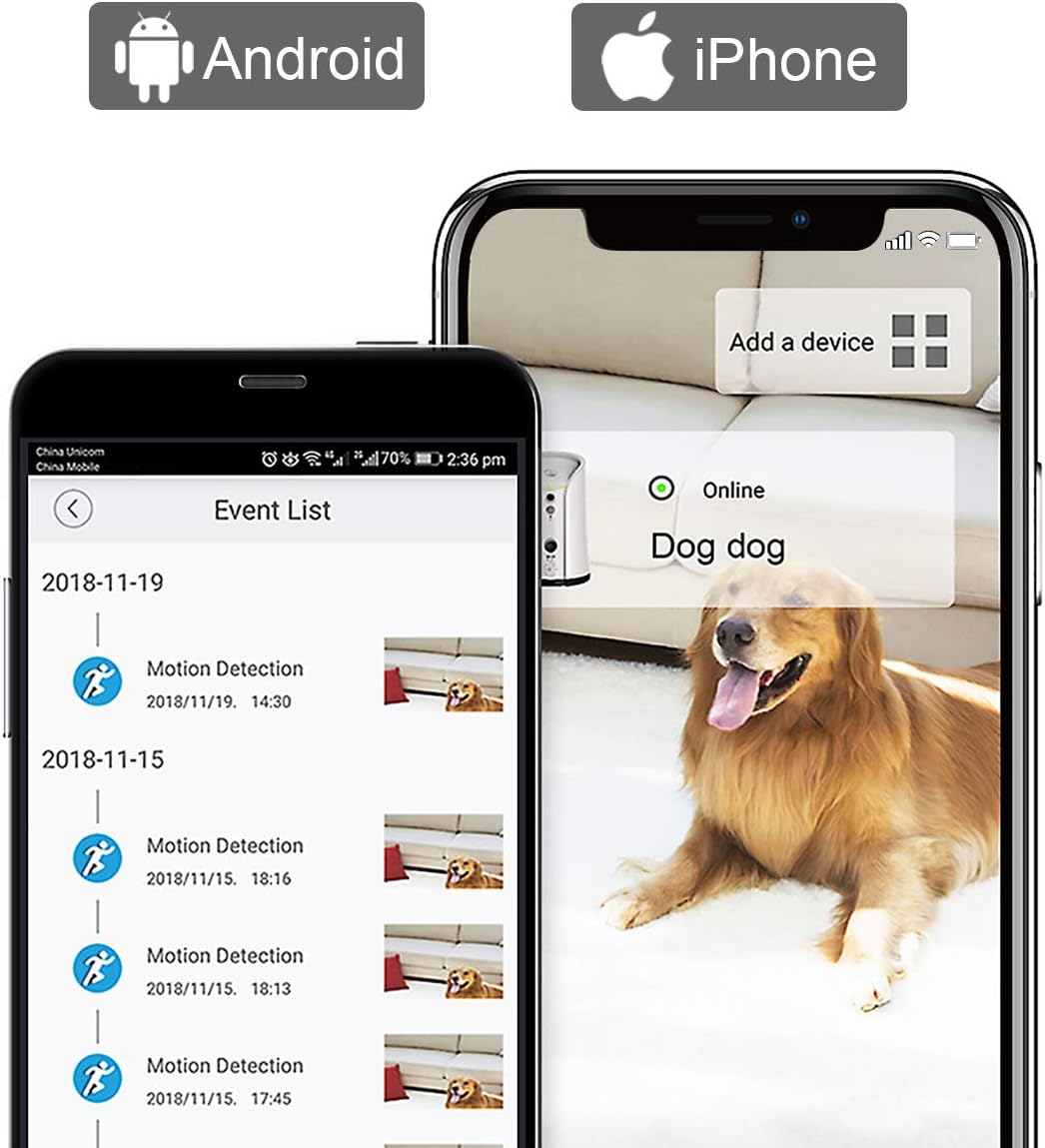 WiFi Pet Camera with Two-Way Audio and Night Vision I66120
