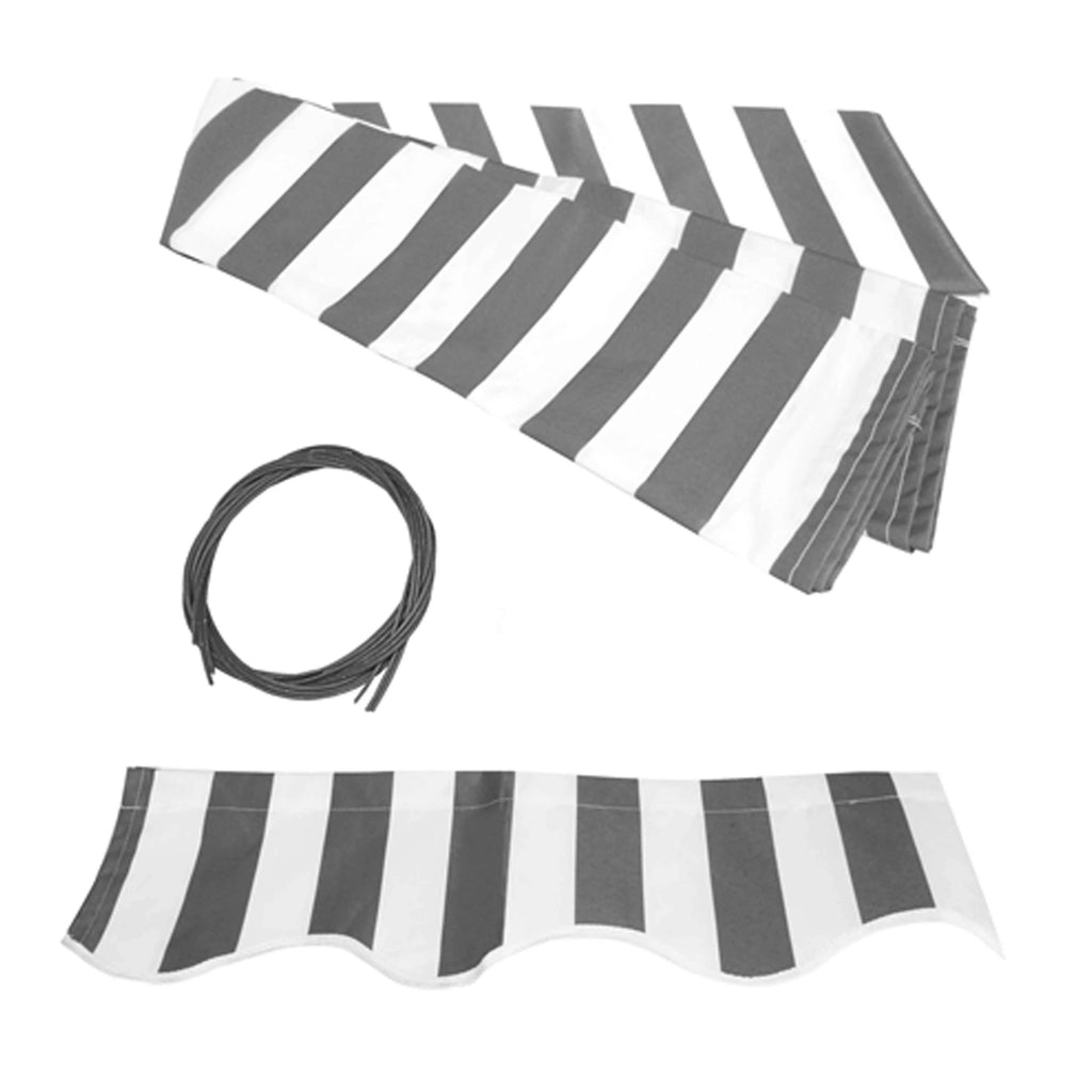 20' x 10' Retractable Motorized Black Frame Patio Awning S2537