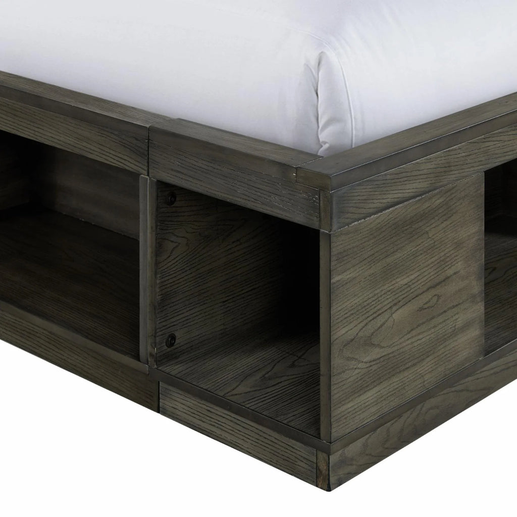 King Storage Bed with Cubbies U16666