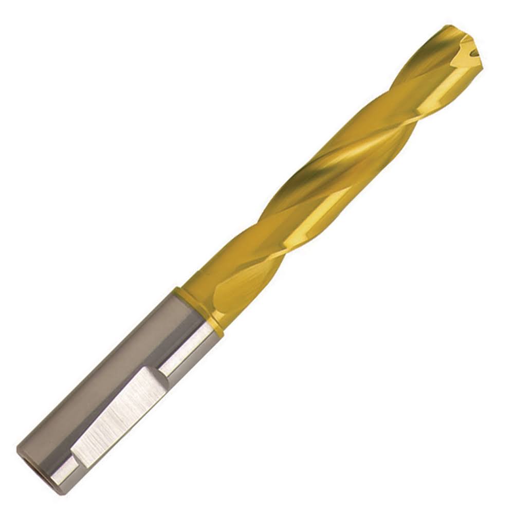14.8mm Carbide Coolant Fed Drill with Flat Shank, 83mm LOC A971