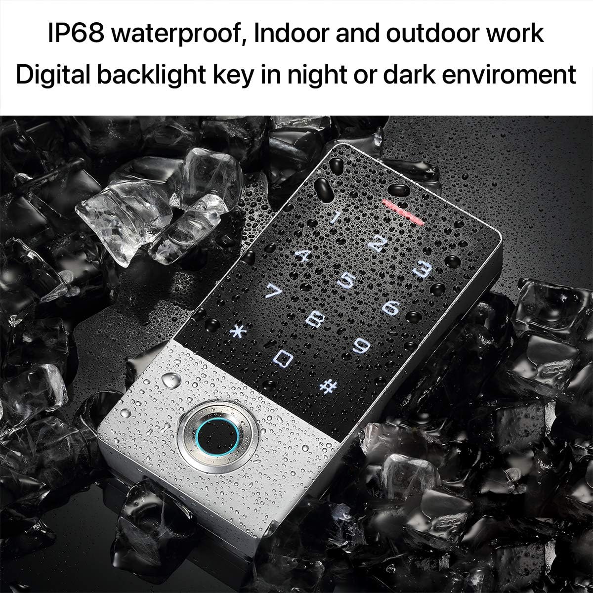 Zinc Alloy Metal Fingerprint Keypad Gate Opener Controller W6213
